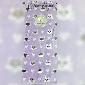 PETS - Cat Creations - ‘Purple Cats’ Throw. 60“ x 70“. NWT. Firm! Last one!
